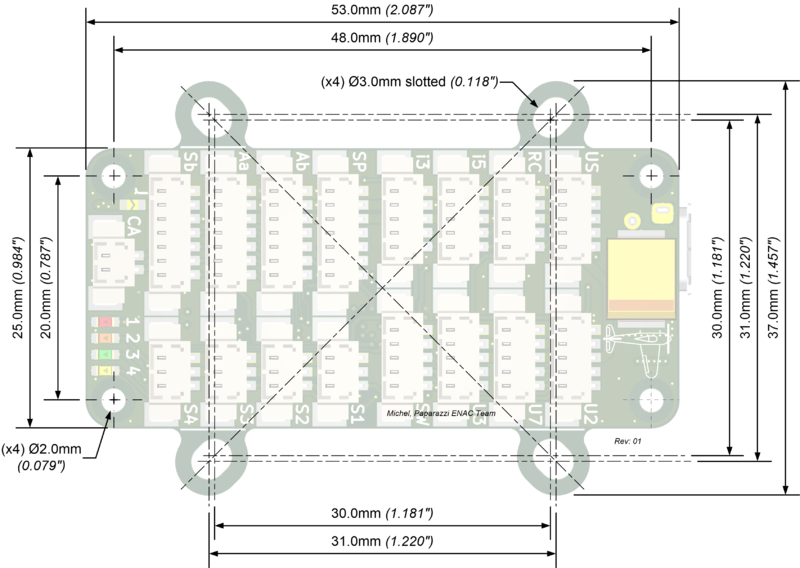 Tawaki v1.00 top mechanical dimensions