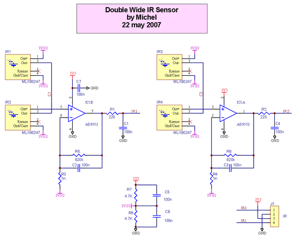 Wide Horizontal IR Sensor Schematic