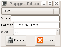 Main characteristics of a papget can be dynamically edited