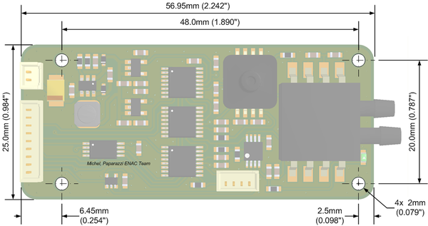 MeteoStick v1.00 Top Mechanical Dimensions