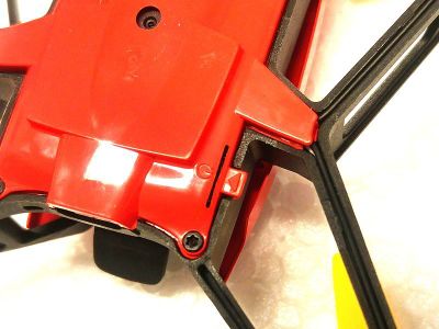 Parrot Blaze on/off button location bottom view
