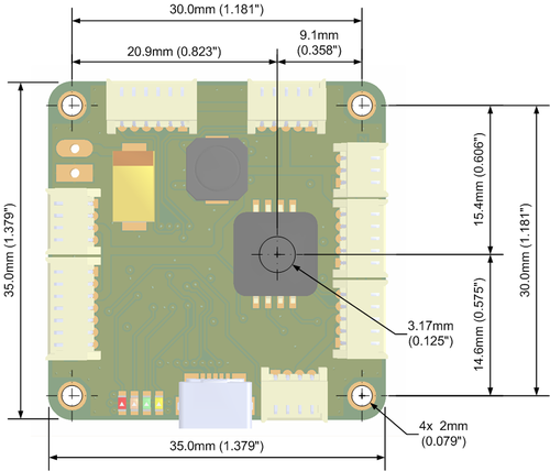 NavGo v3 Top Mechanical Dimensions