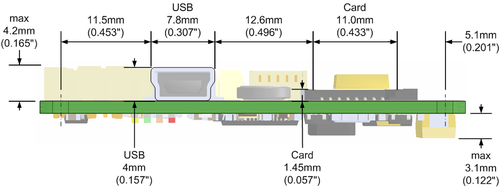 Apogee v1.00 Side Mechanical Dimensions