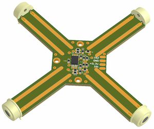 IR double wide sensor board 3D top view