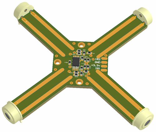 3D view of the IR double wide sensor board