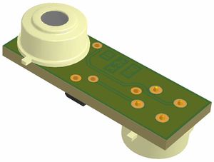 IR single slim sensor board 3D bottom view
